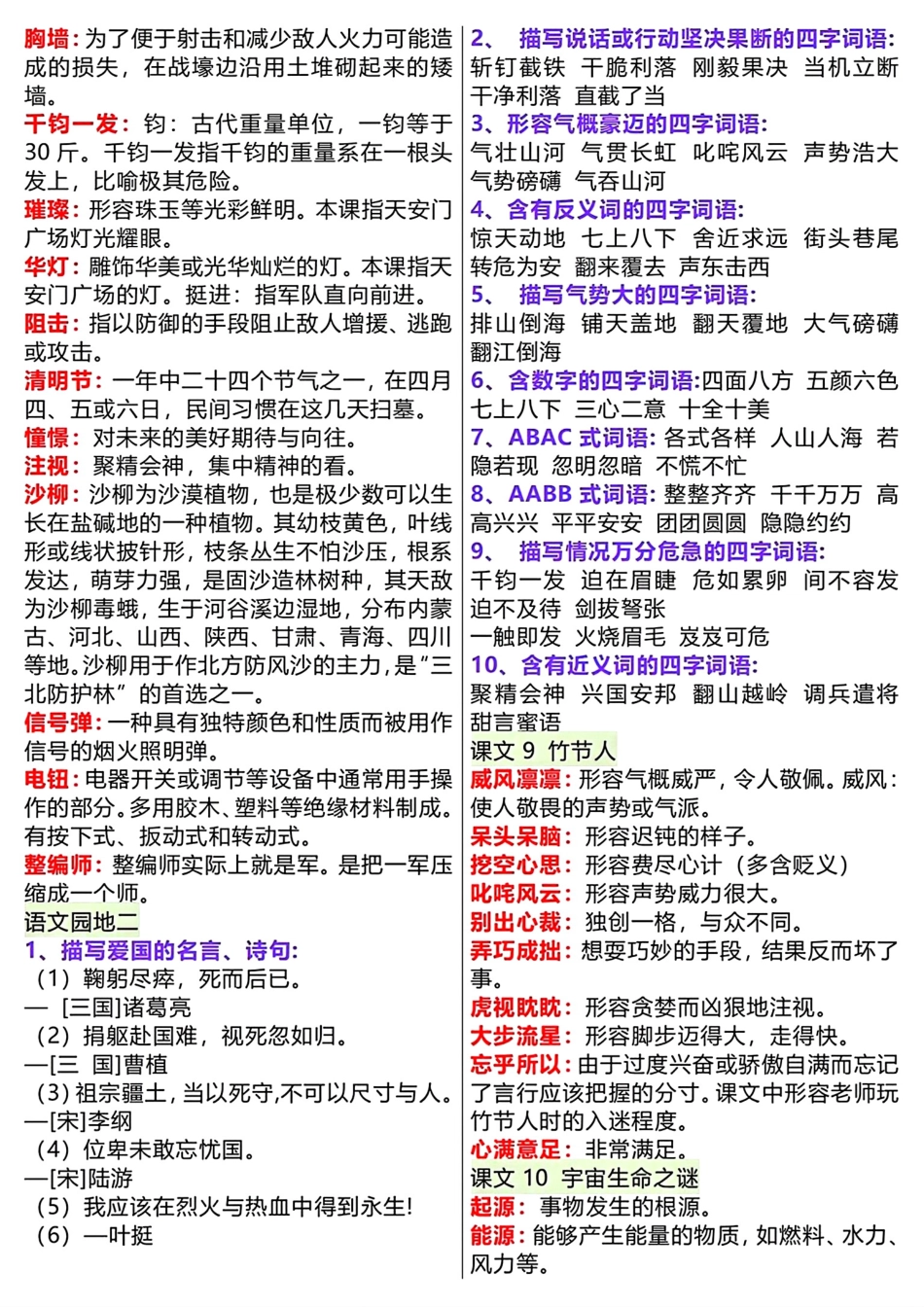 【课内词语解释】六上语文.pdf