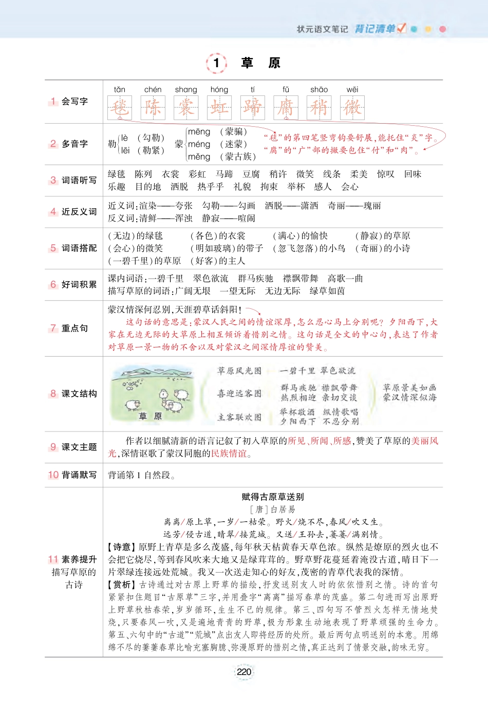 【状元语文笔记（背记清单）】六上语文.pdf