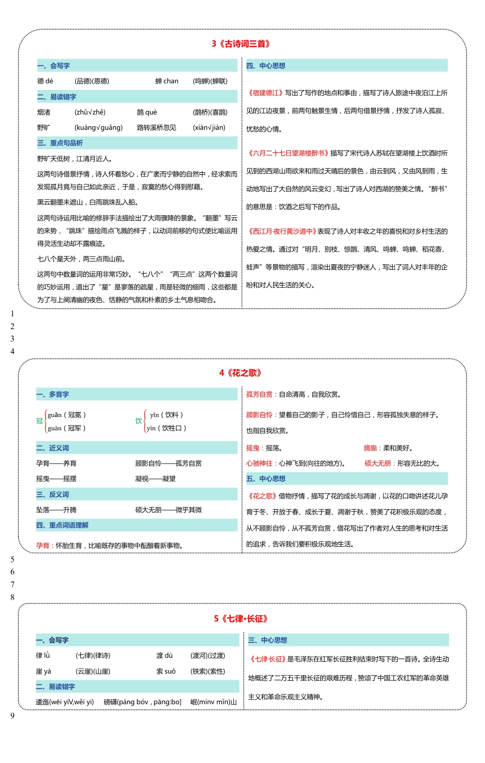 六年级上册语文《新版彩色课课贴·可剪裁》10页.pdf