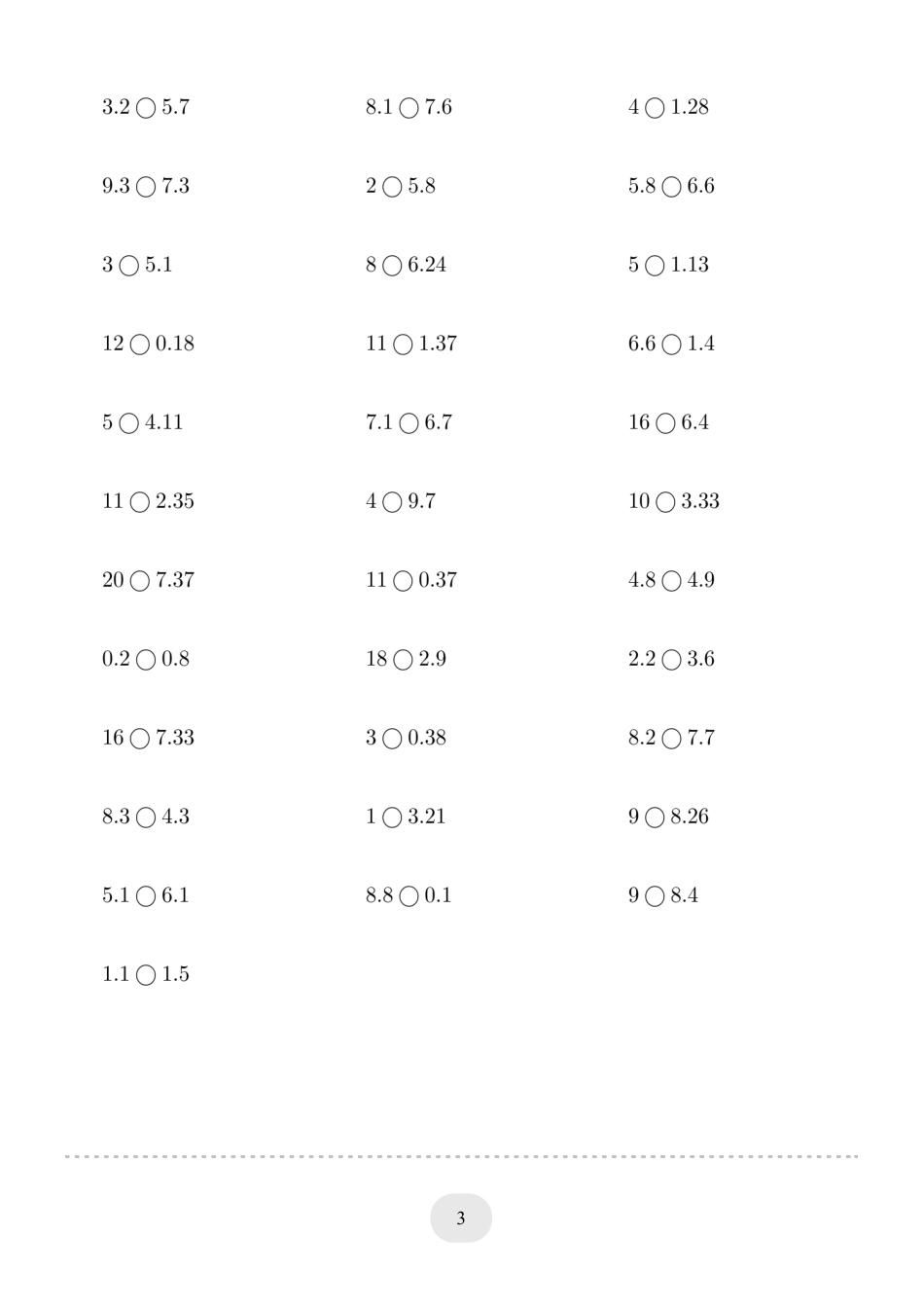 三年级数学 口算题(小数比大小)500题.pdf