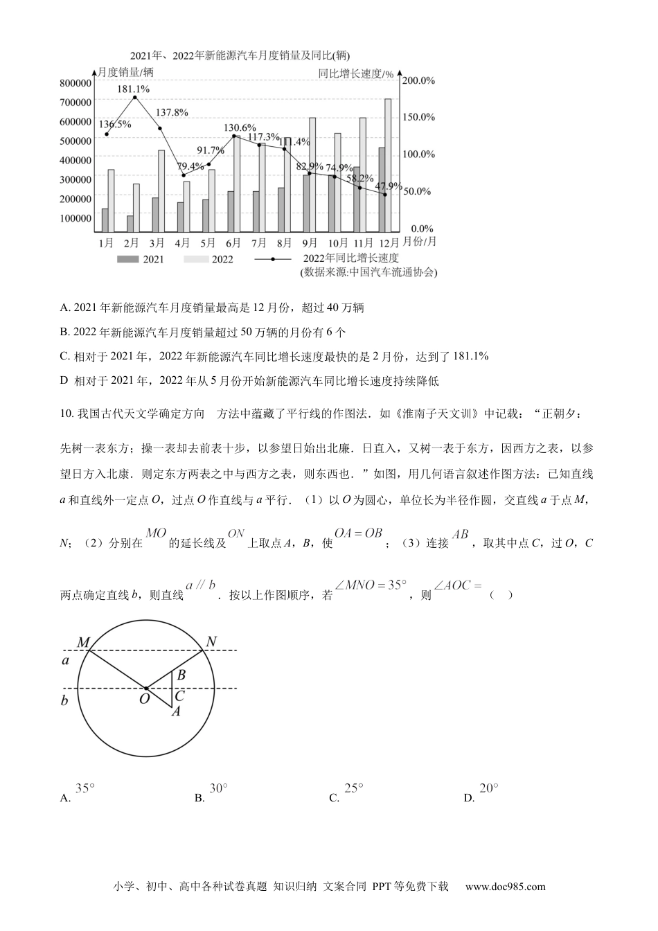 【中考历年真题】精品解析：2023年甘肃省兰州市中考数学真题（原卷版）.docx