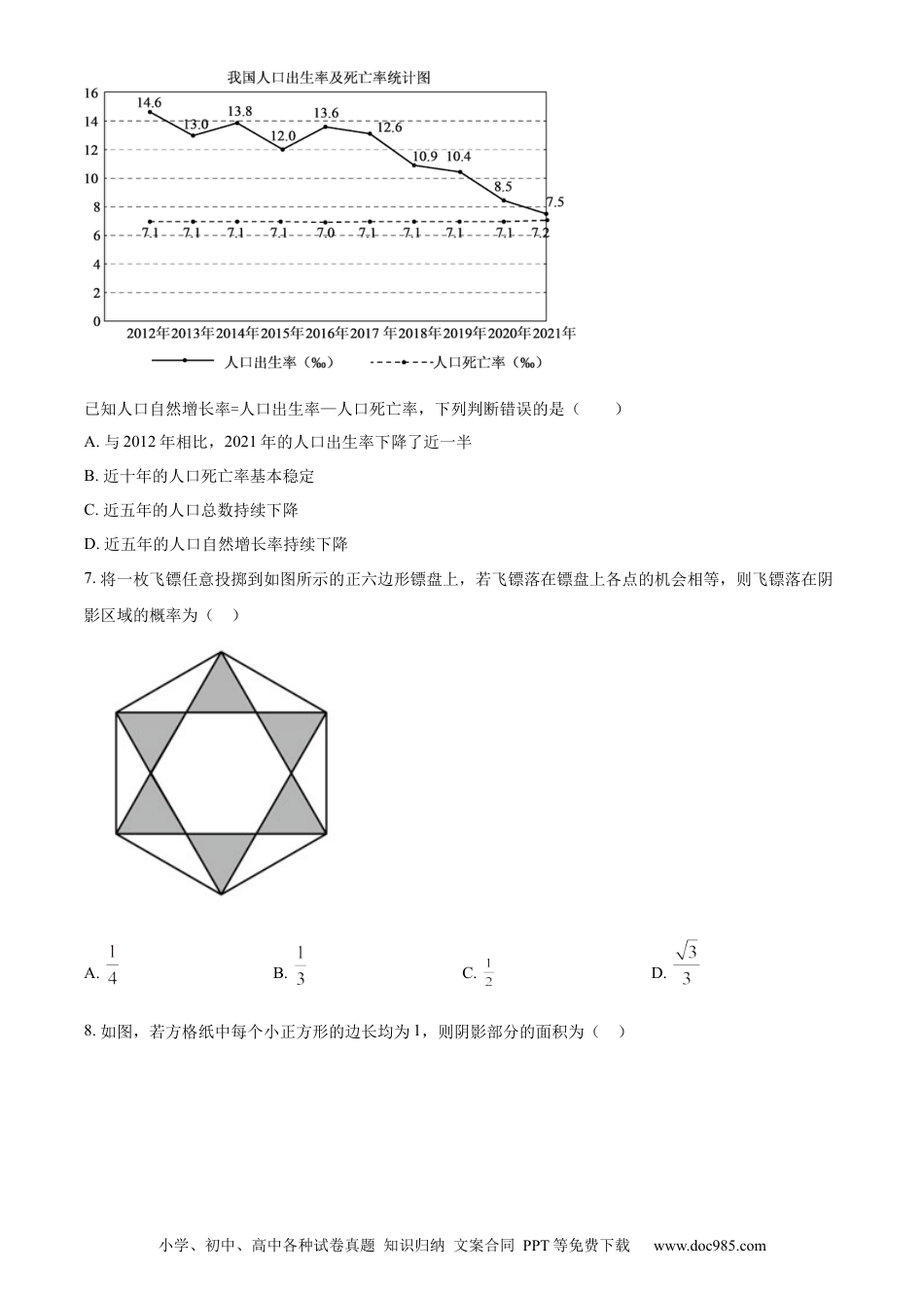 【中考历年真题】精品解析：2022年江苏省徐州市中考数学真题（原卷版）.docx