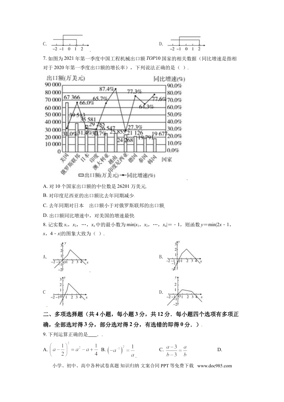 【中考历年真题】山东省潍坊市2021年中考数学真题（原卷版）.doc