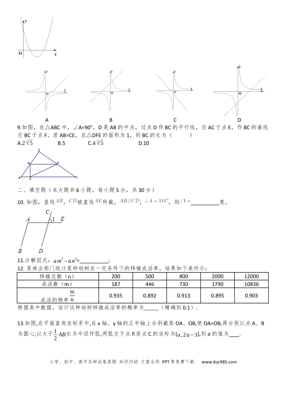 【中考历年真题】新疆自治区、生产建设兵团2020年初中学业水平考试数学试题.docx