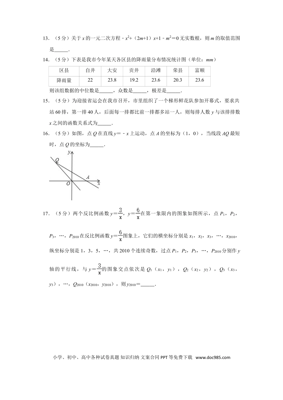 【中考历年真题】2010年四川省自贡市中考数学试卷.doc