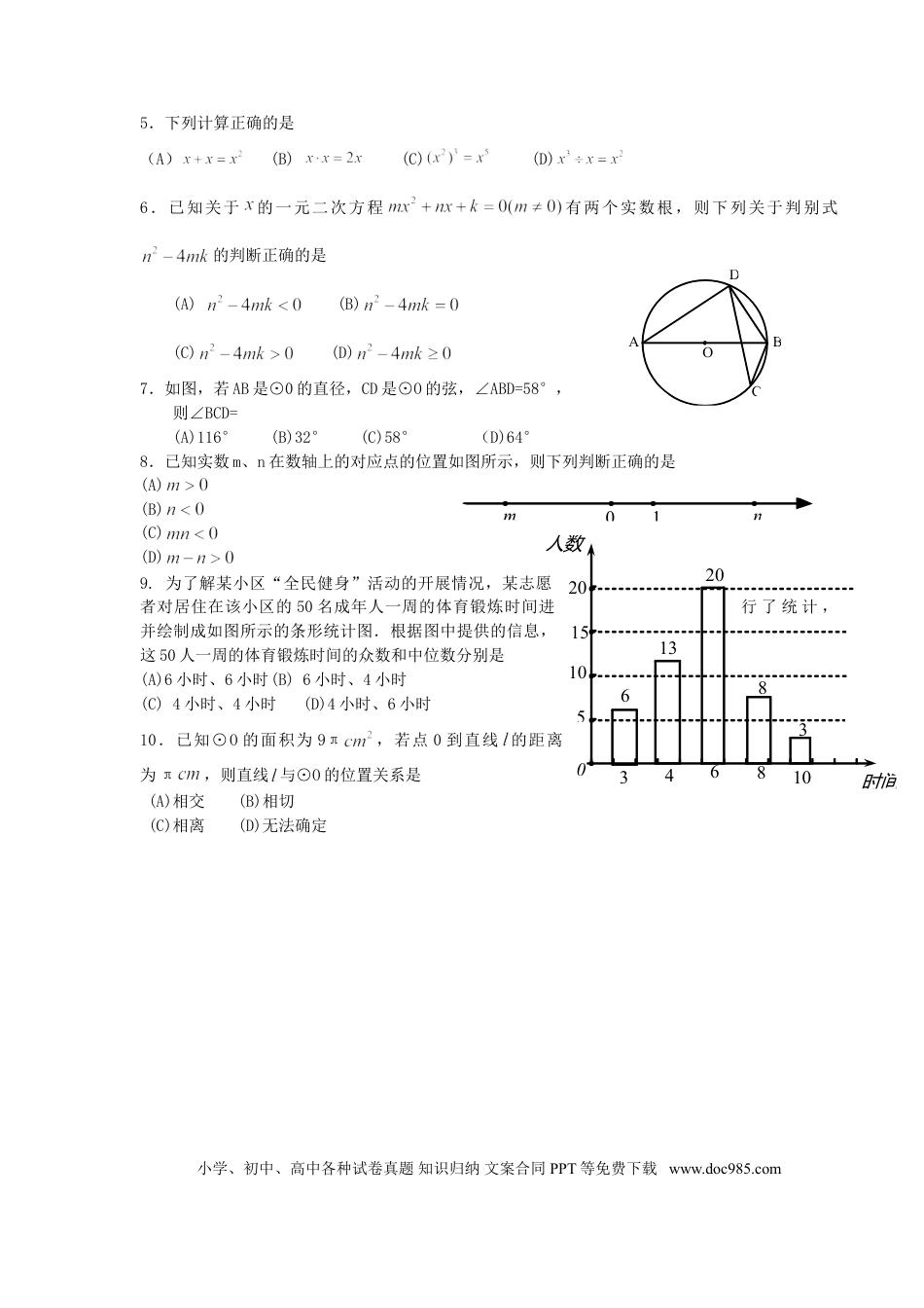 【中考历年真题】2011年四川省成都市中考数学试卷及答案.doc