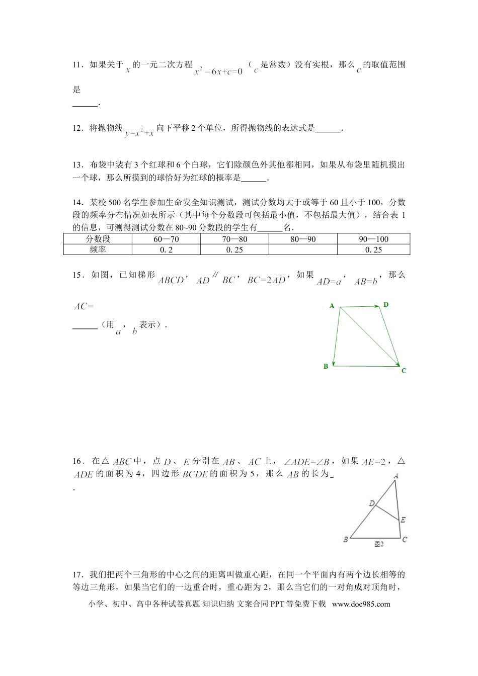 【中考历年真题】2012年上海市中考数学试卷及答案.doc