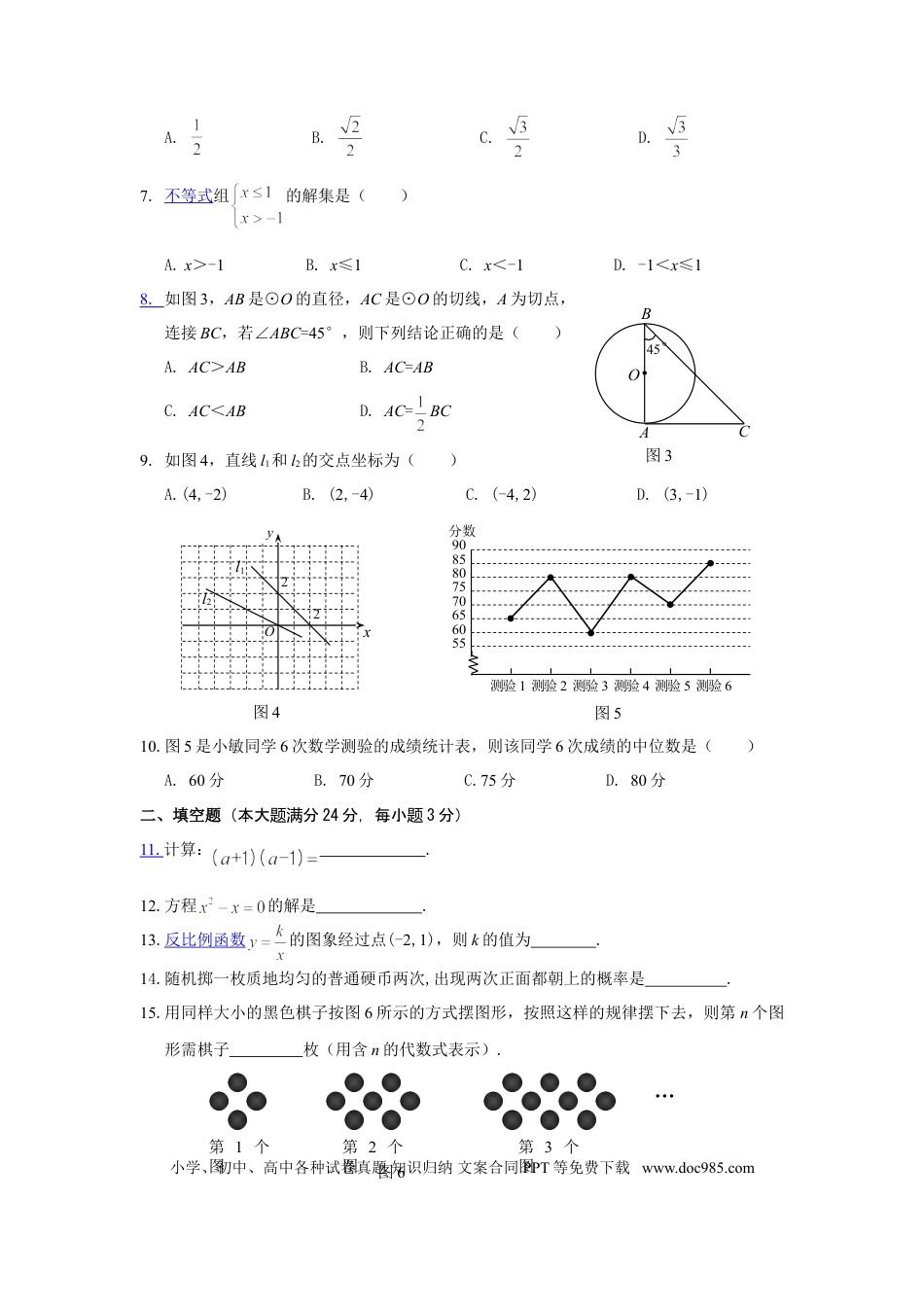 【中考历年真题】2008年海南中考数学试题及答案.doc