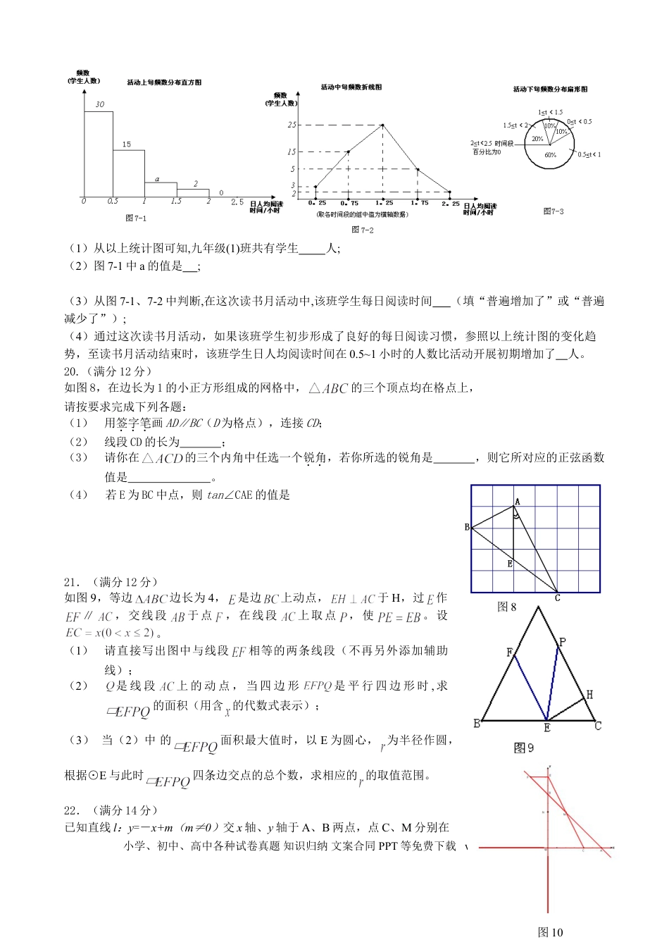 【中考历年真题】2009福建福州中考数学试题及答案(含答案).doc
