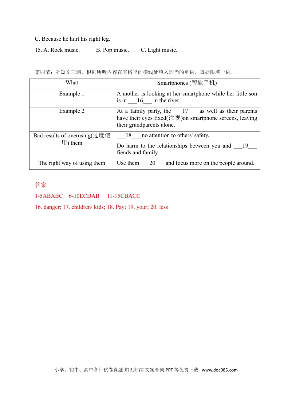 【中考历年真题】01 贵州省黔东南州-2020年各地中考英语听力真题合集.doc