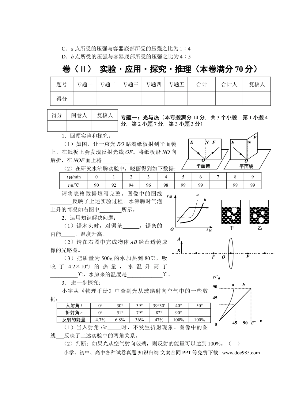 【中考历年真题】2008年青岛市中考物理试卷和答案.doc