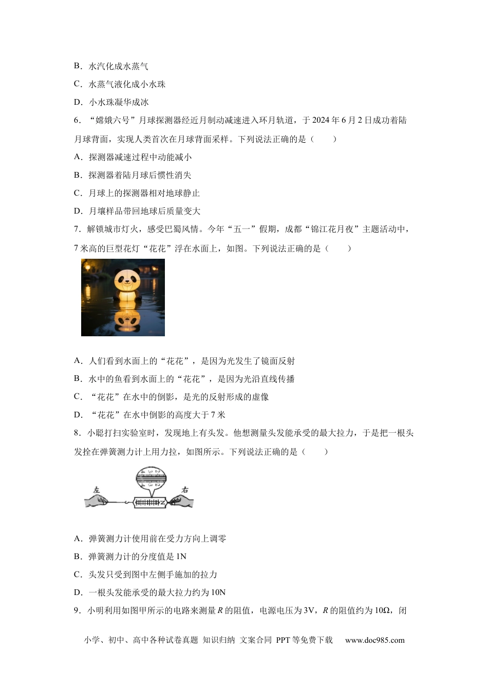 【中考历年真题】2025年四川省成都市中考物理试题(1).docx