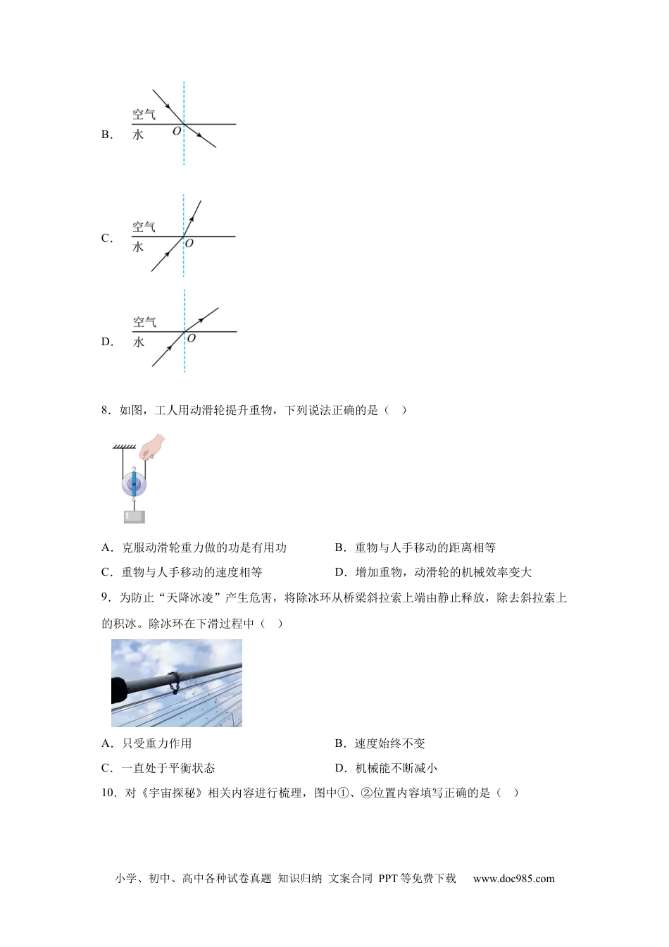 【中考历年真题】2025年江苏省扬州市中考物理试题.docx