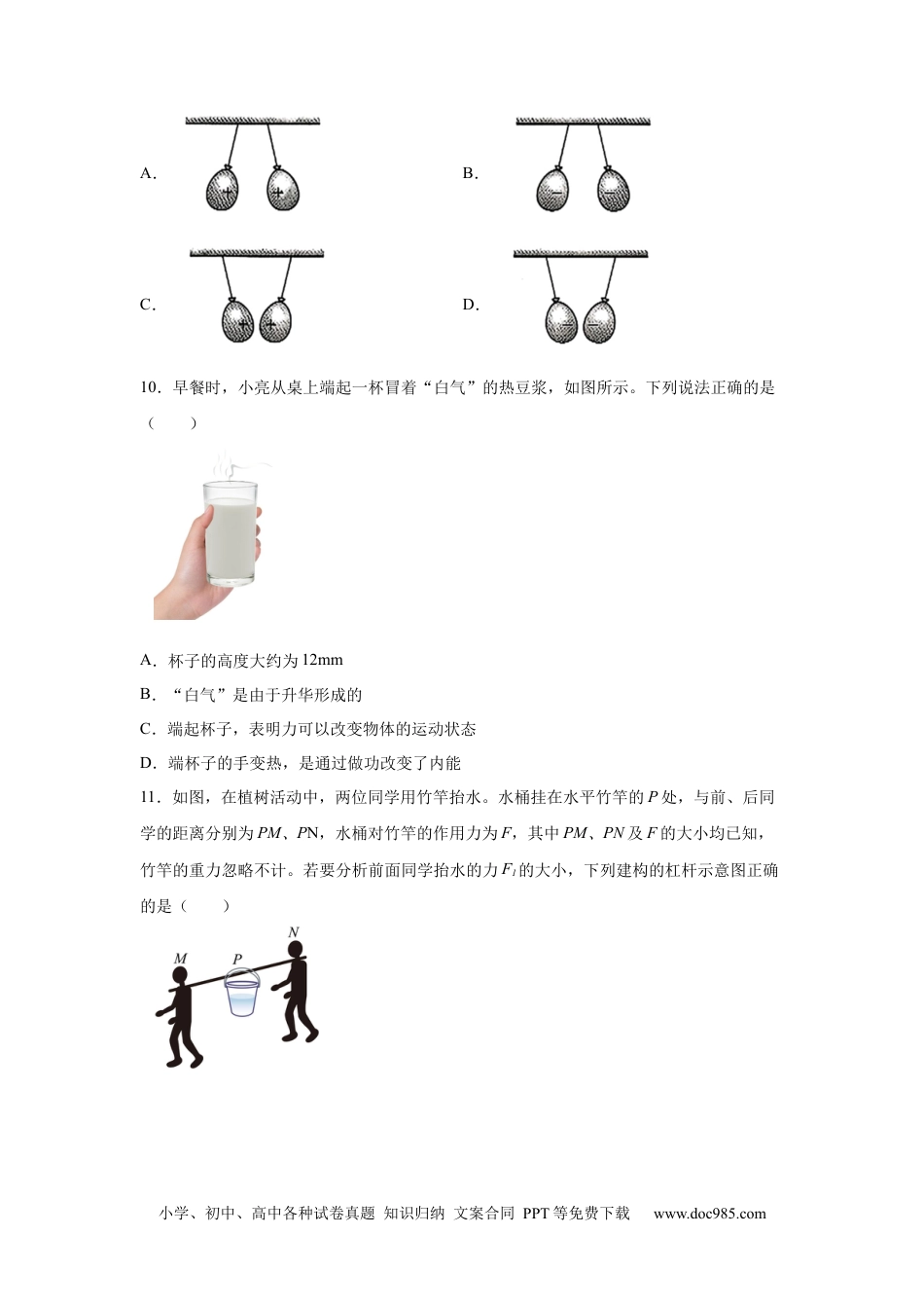 【中考历年真题】2025年河南省中考物理试题.docx
