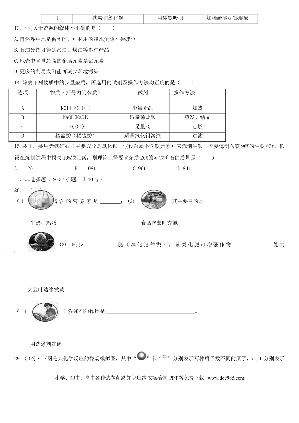 【中考历年真题】2010年哈尔滨市中考化学试题及答案.doc