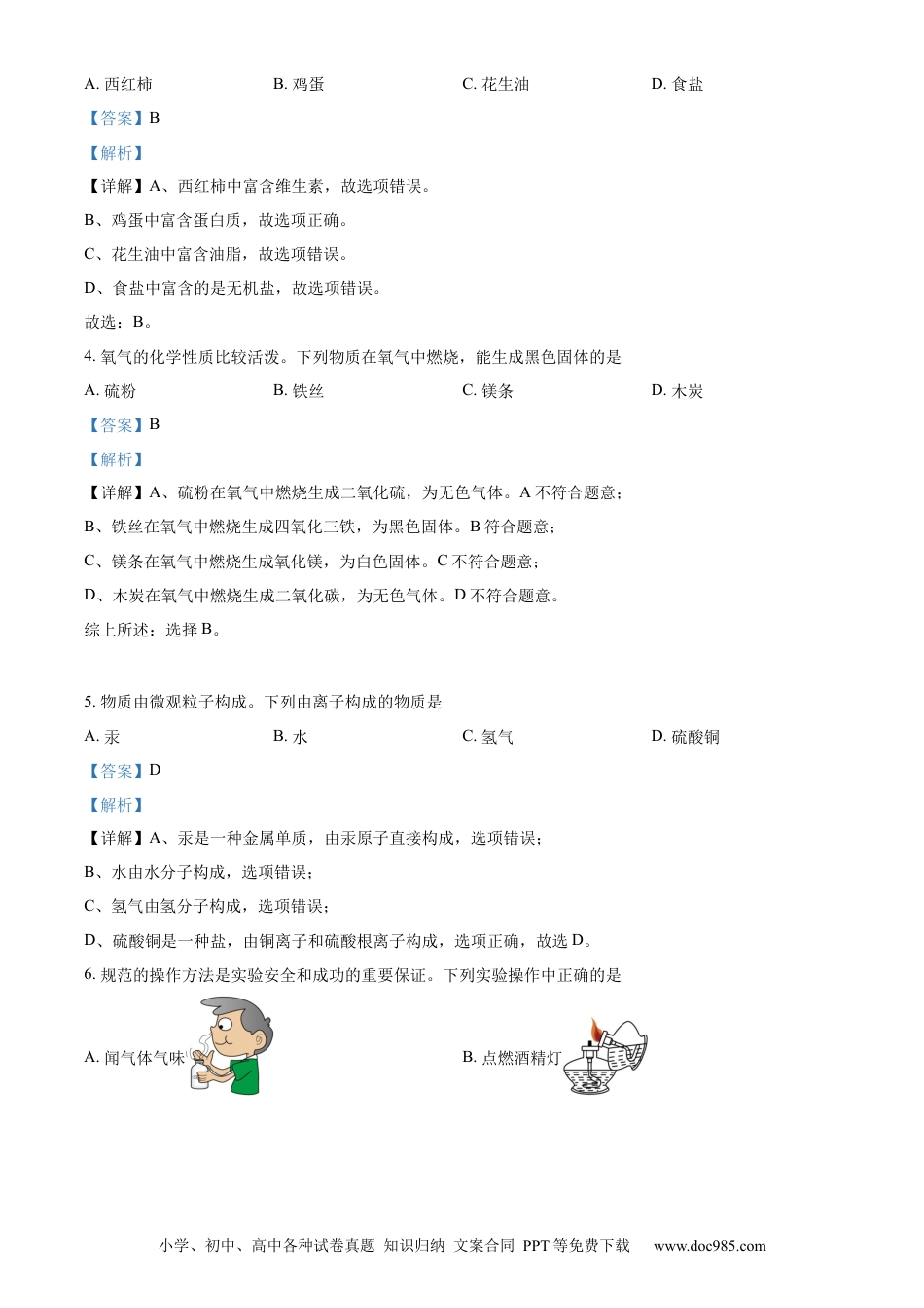 【中考历年真题】精品解析：2023年河南省中考化学真题（解析版）.docx