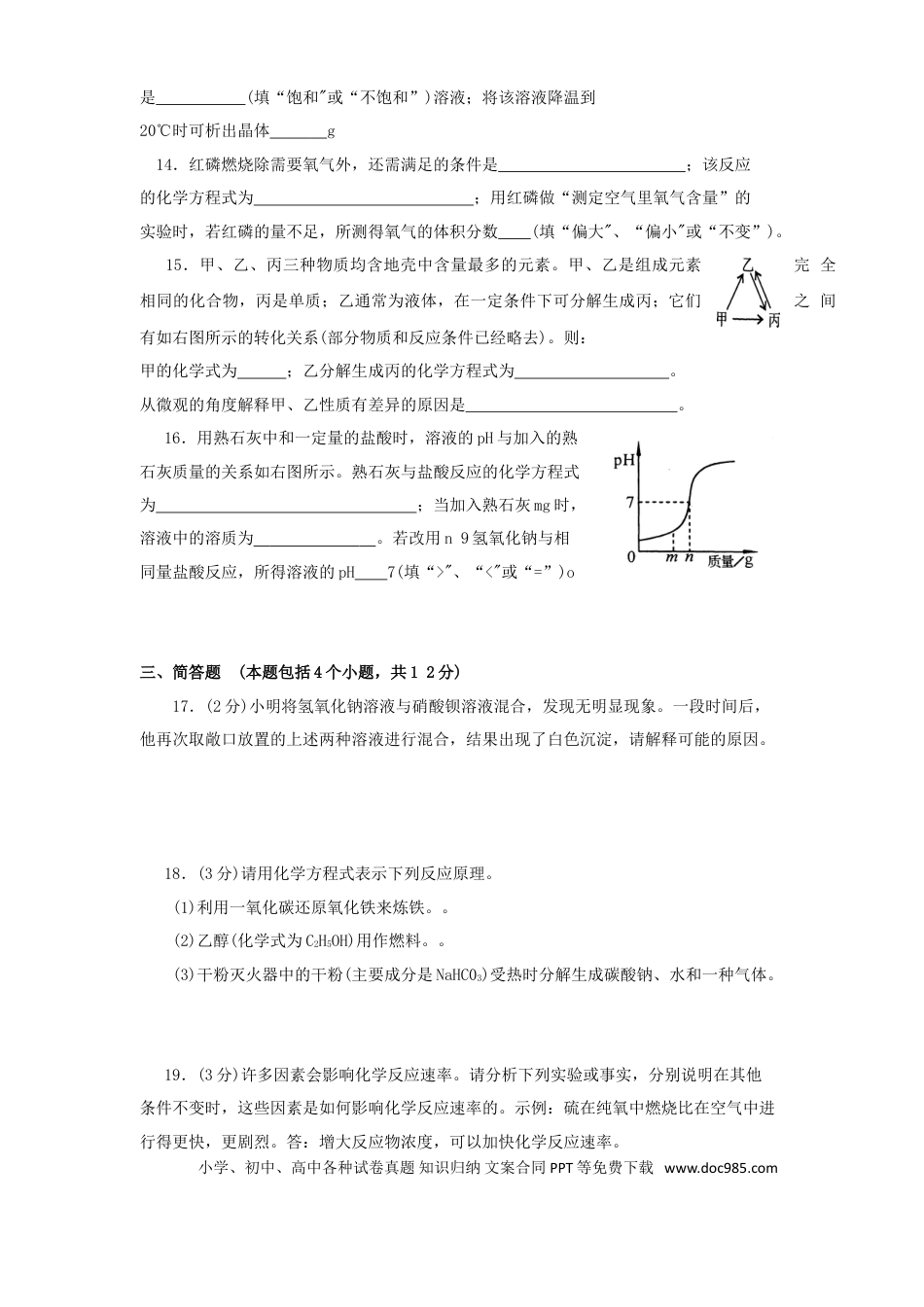 【中考历年真题】2010年河南省中考化学试卷及答案.doc