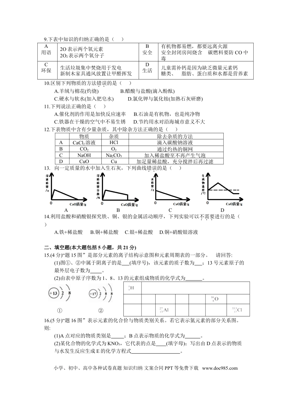 【中考历年真题】2018年广东省中考化学试题及答案.doc