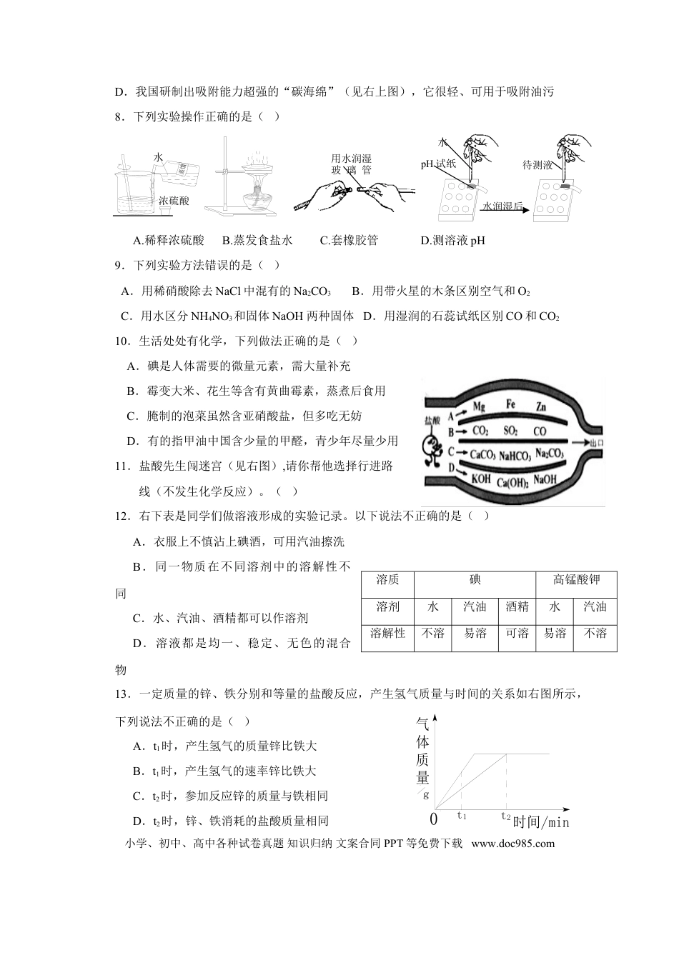 【中考历年真题】2013年广东省中考化学试题及答案.doc