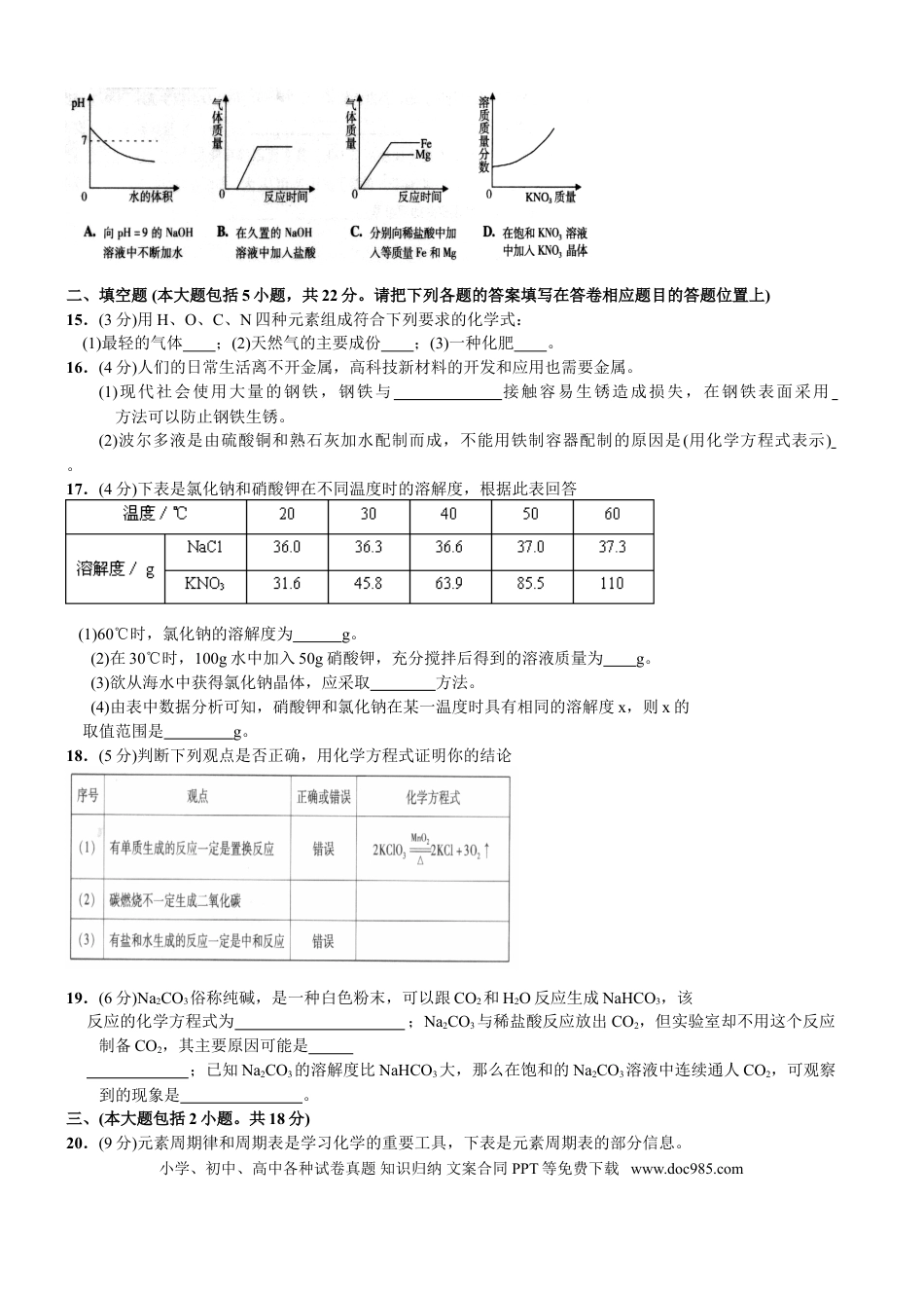 【中考历年真题】2009年广东省中考化学试题及答案.doc