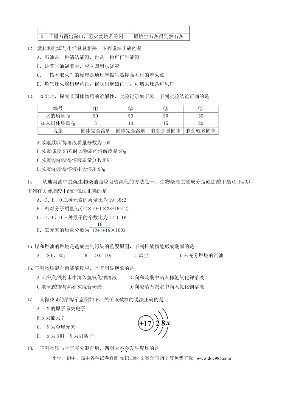 【中考历年真题】2019年广东省广州市中考化学试卷及答案.doc