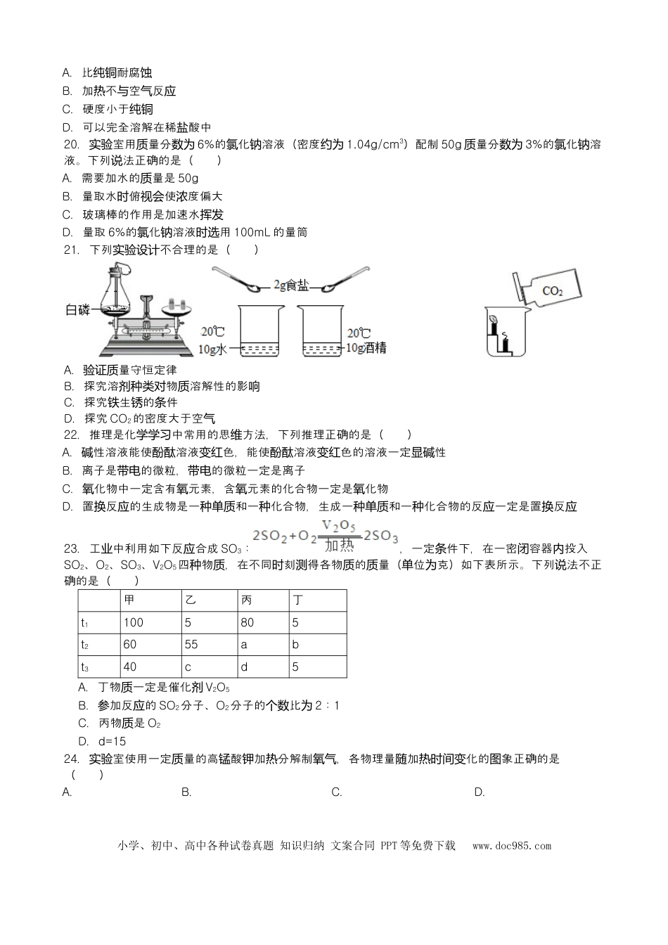 【中考历年真题】2019年甘肃省兰州市中考化学试卷(含答案).docx