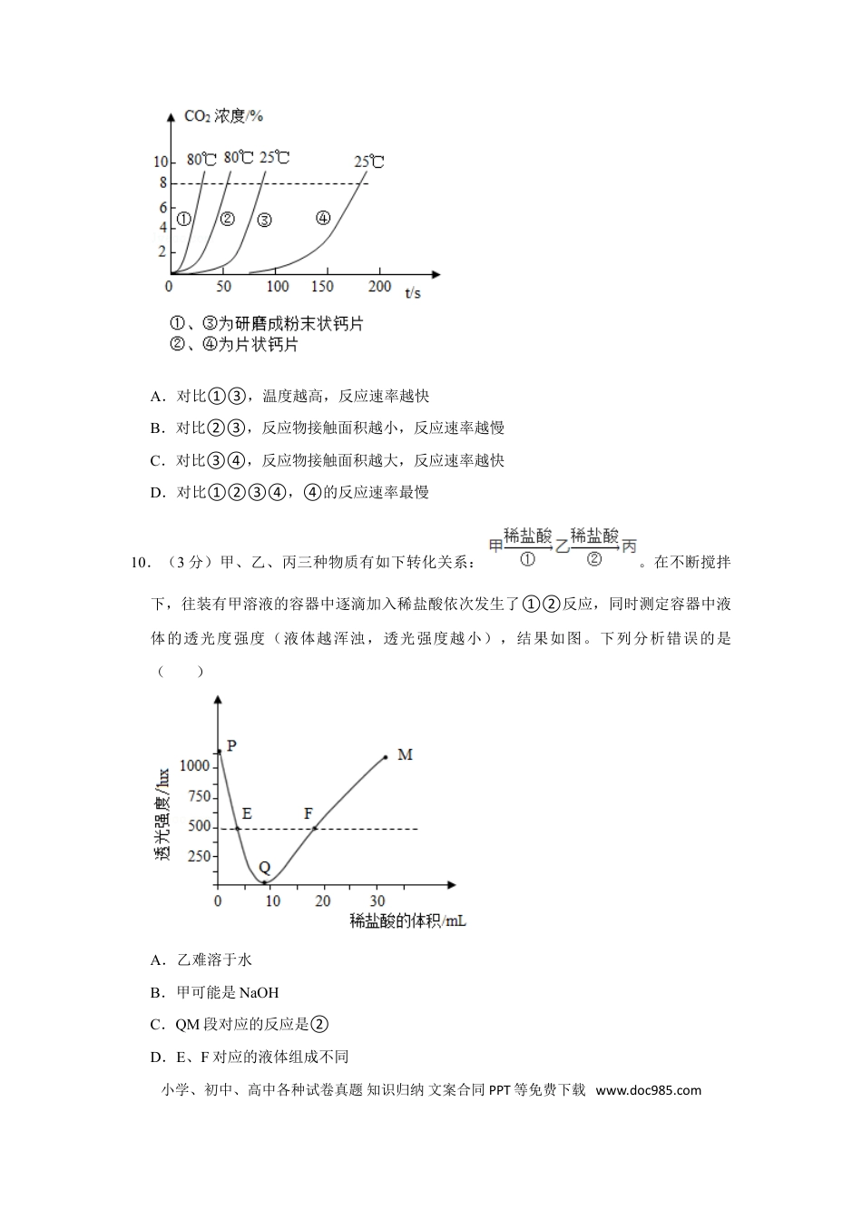 【中考历年真题】2021年福建省中考化学试题(含答案).doc