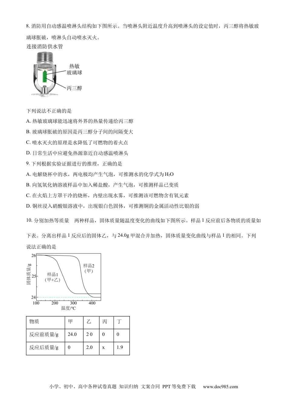 【中考历年真题】精品解析：2023年福建省中考化学真题（原卷版）.docx