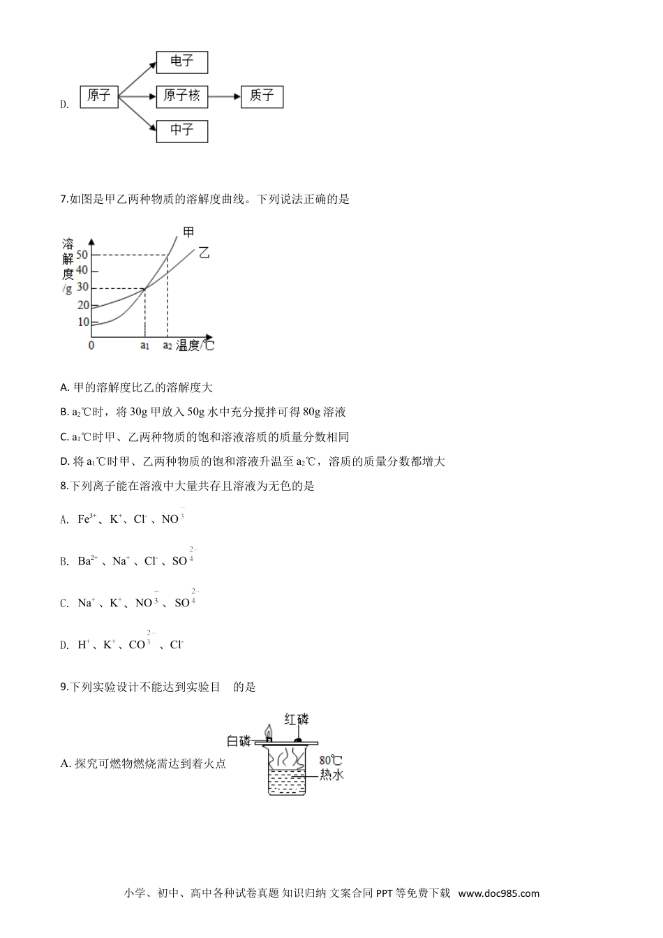 【中考历年真题】精品解析：山东省菏泽市2020年中考化学试题（原卷版）.doc