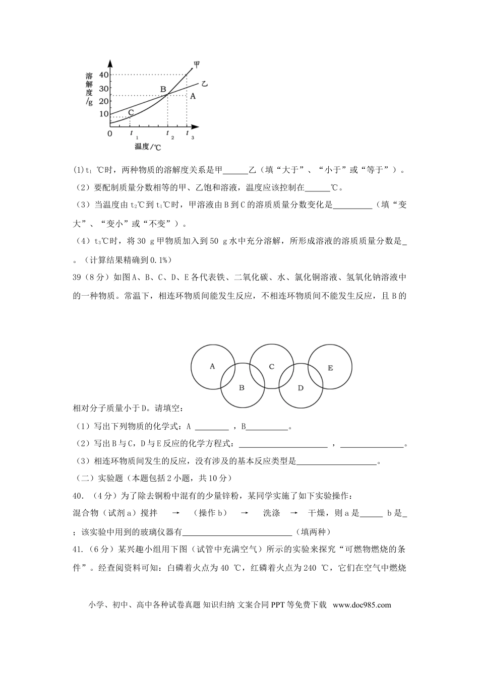 【中考历年真题】2009年枣庄市中考化学试卷及答案.doc
