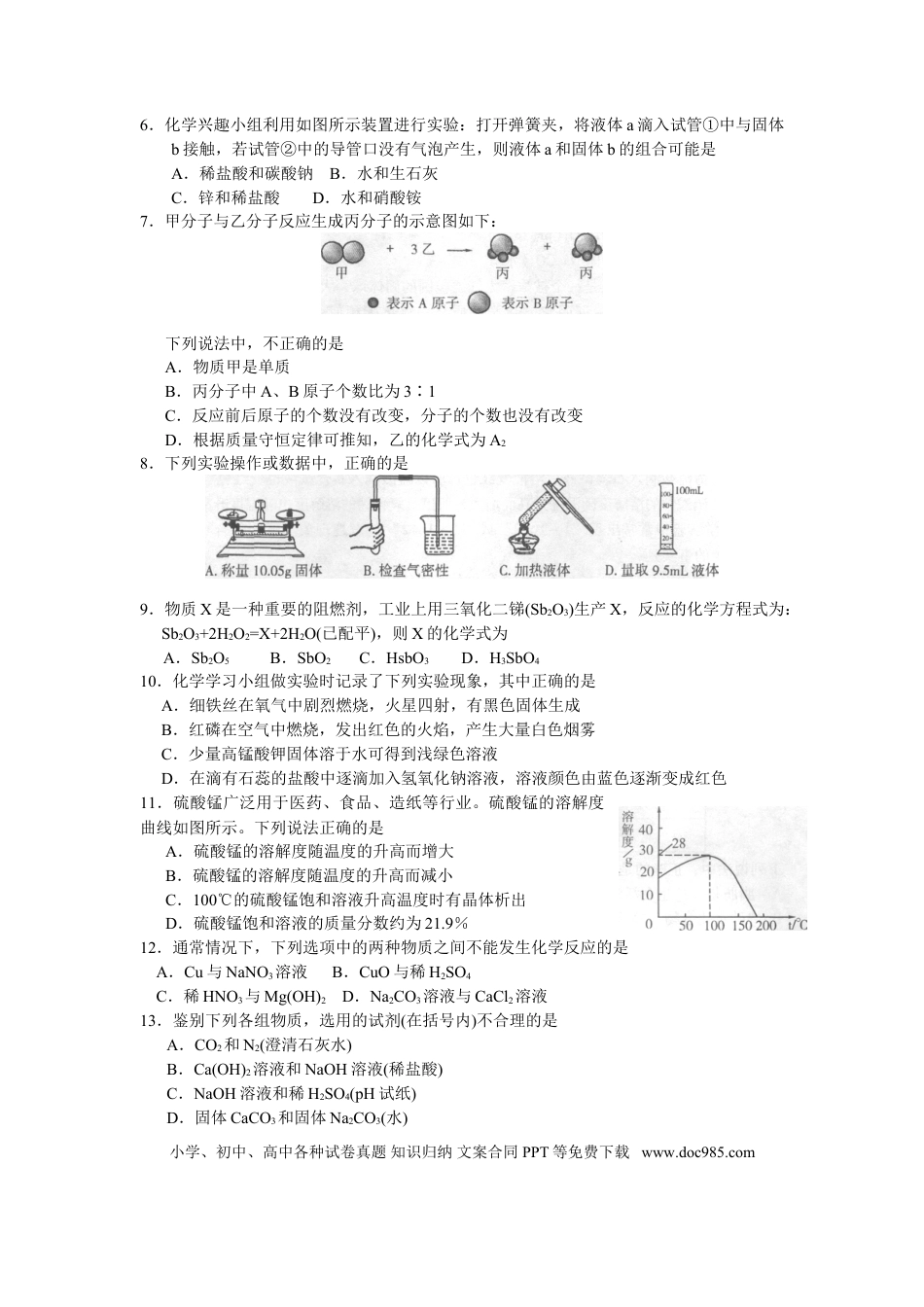 【中考历年真题】2010年潍坊市中考化学试卷及答案.doc