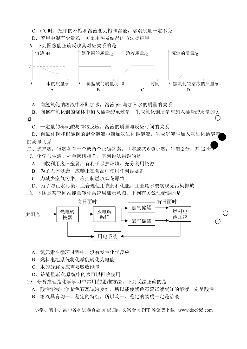 【中考历年真题】2012年山东省青岛市中考化学试题及答案.doc