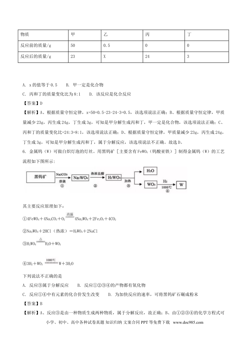 【中考历年真题】湖北省黄冈市2018年中考化学真题试题（含解析）.doc