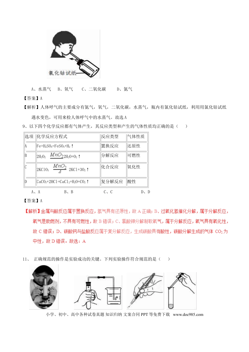【中考历年真题】浙江省舟山市2017年中考化学真题试题（含解析1）.doc