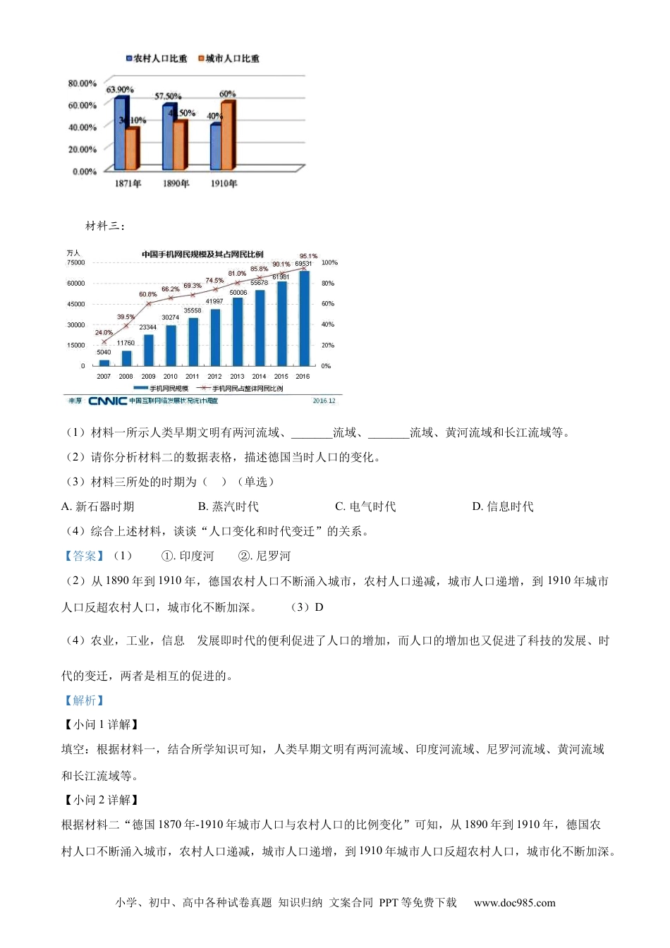 【中考历年真题】精品解析：2023年上海市中考历史真题（解析版）.docx