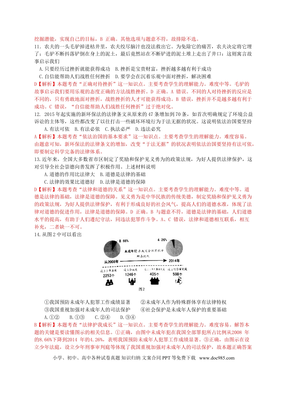 【中考历年真题】江苏省镇江市2015年中考政治真题试题（含解析） (1).doc