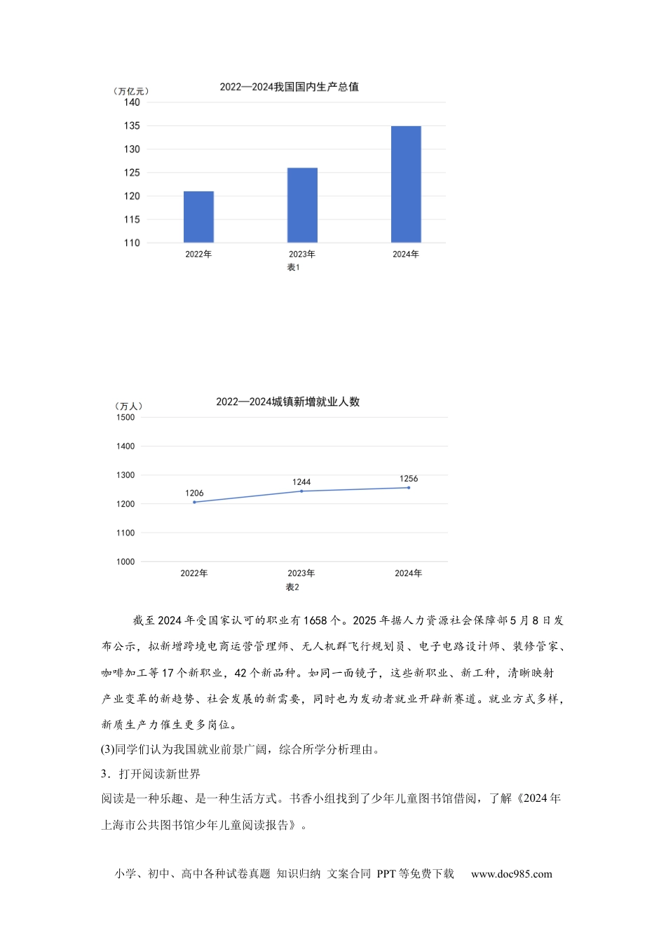 【中考历年真题】2025年上海市中考道德与法治真题.docx