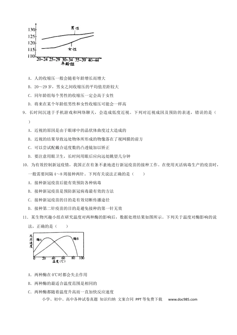 【中考历年真题】2021潍坊市中考生物试题（教师版）.docx