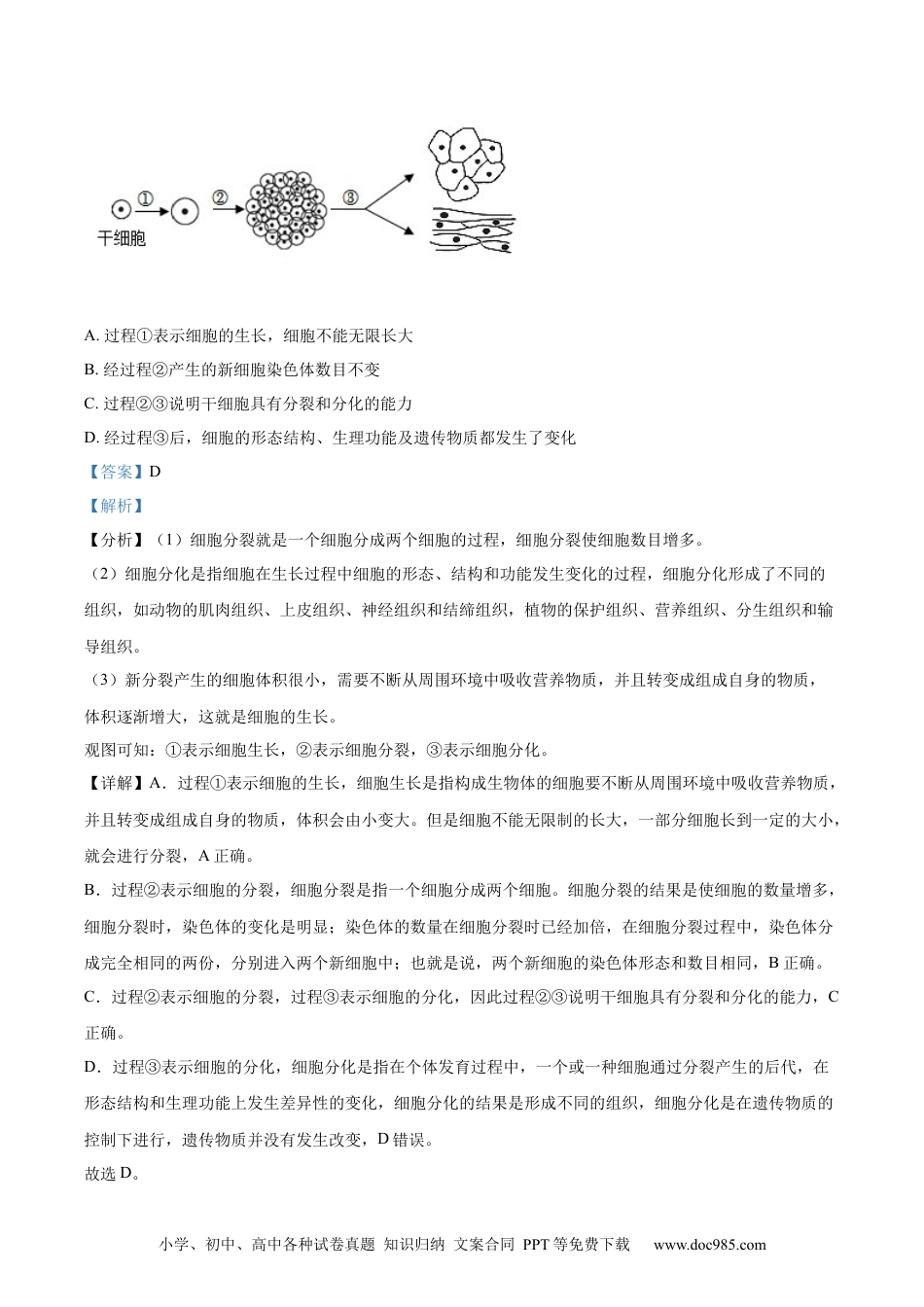 【中考历年真题】精品解析：2023年山东省临沂市中考生物真题（解析版） (1).docx