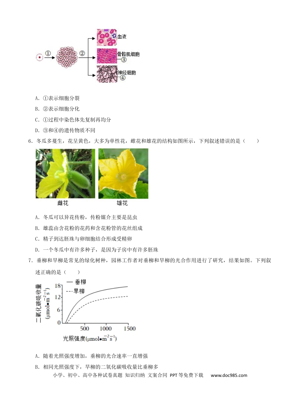 【中考历年真题】2022年湖南省湘潭市中考生物试卷 （解析版）.docx