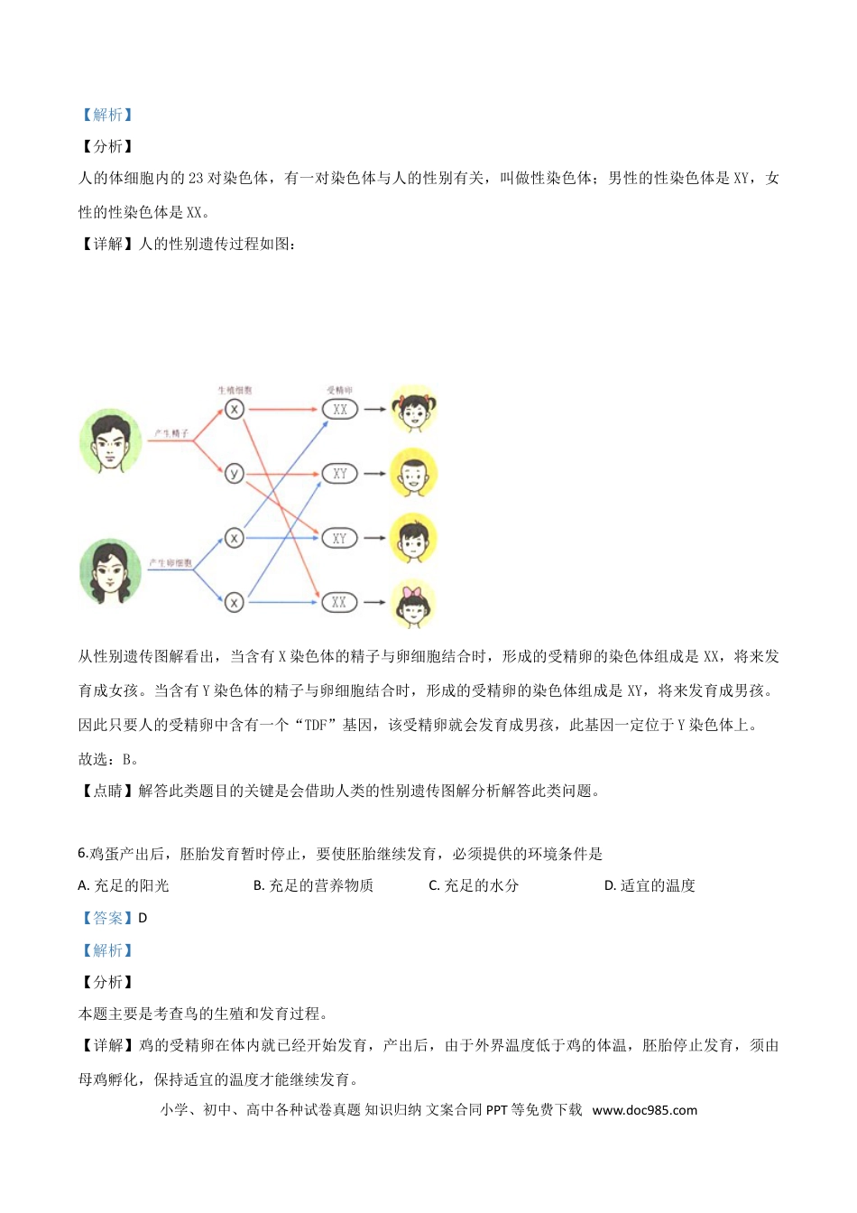 【中考历年真题】精品解析：2019年山东日照中考生物试题（解析版）.doc