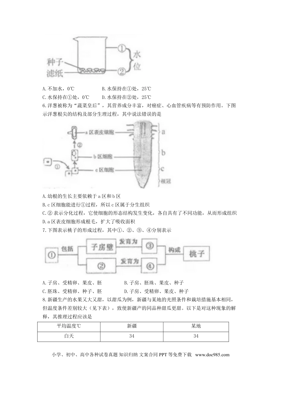 【中考历年真题】山东省临沂市2017年初中学业考试生物试题.doc
