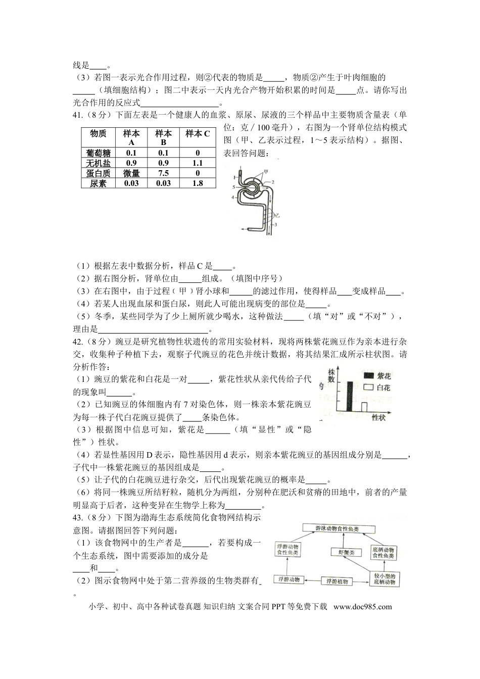 【中考历年真题】2013年枣庄市中考生物试题及答案.doc