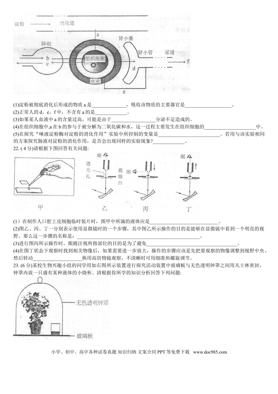 【中考历年真题】2012年菏泽市中考生物试题含答案.doc