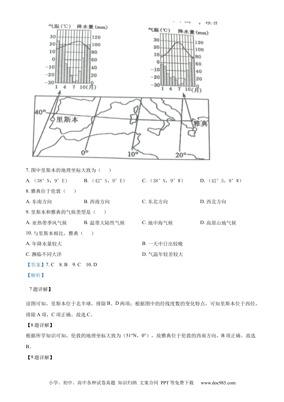 【中考历年真题】精品解析：2022年江苏省常州市中考地理真题（解析版）.docx