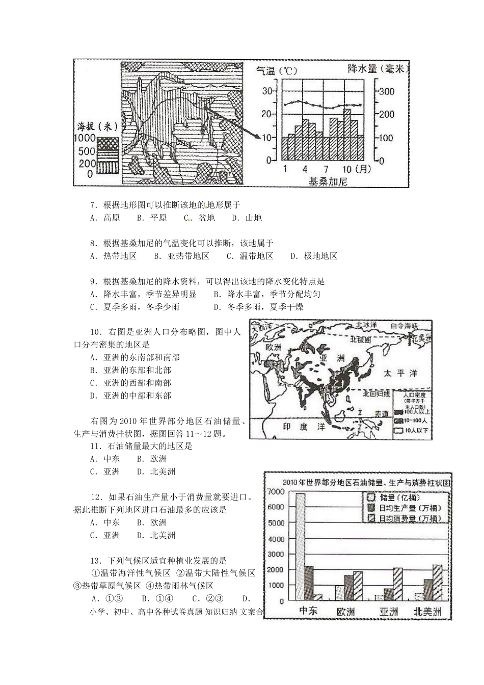 【中考历年真题】2012年烟台市中考地理试题及答案.doc