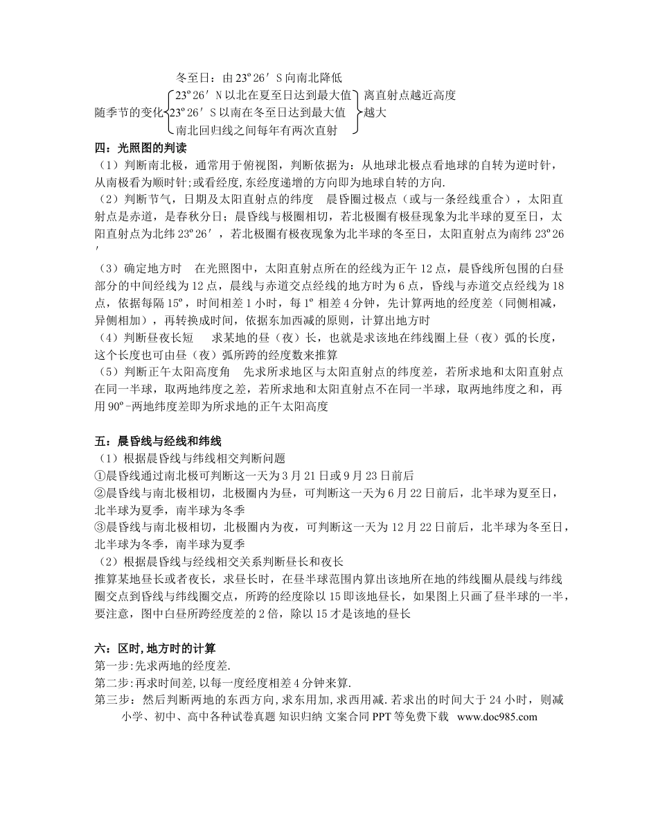 高中地理史上最全的高中地理知识点总结.doc