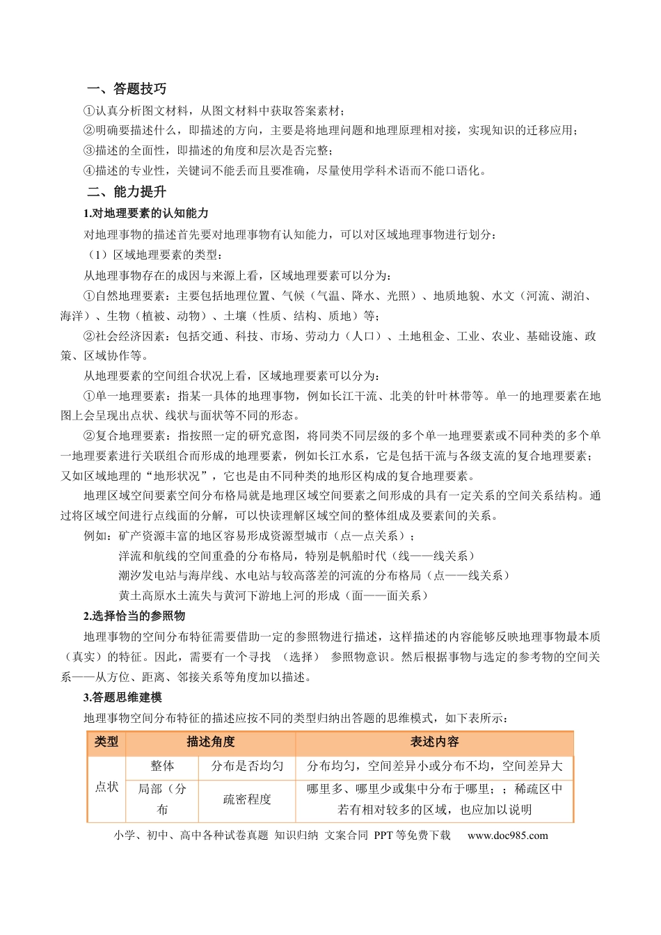 高中地理 专题13 地理事物空间分布特征描述（解析版）.docx