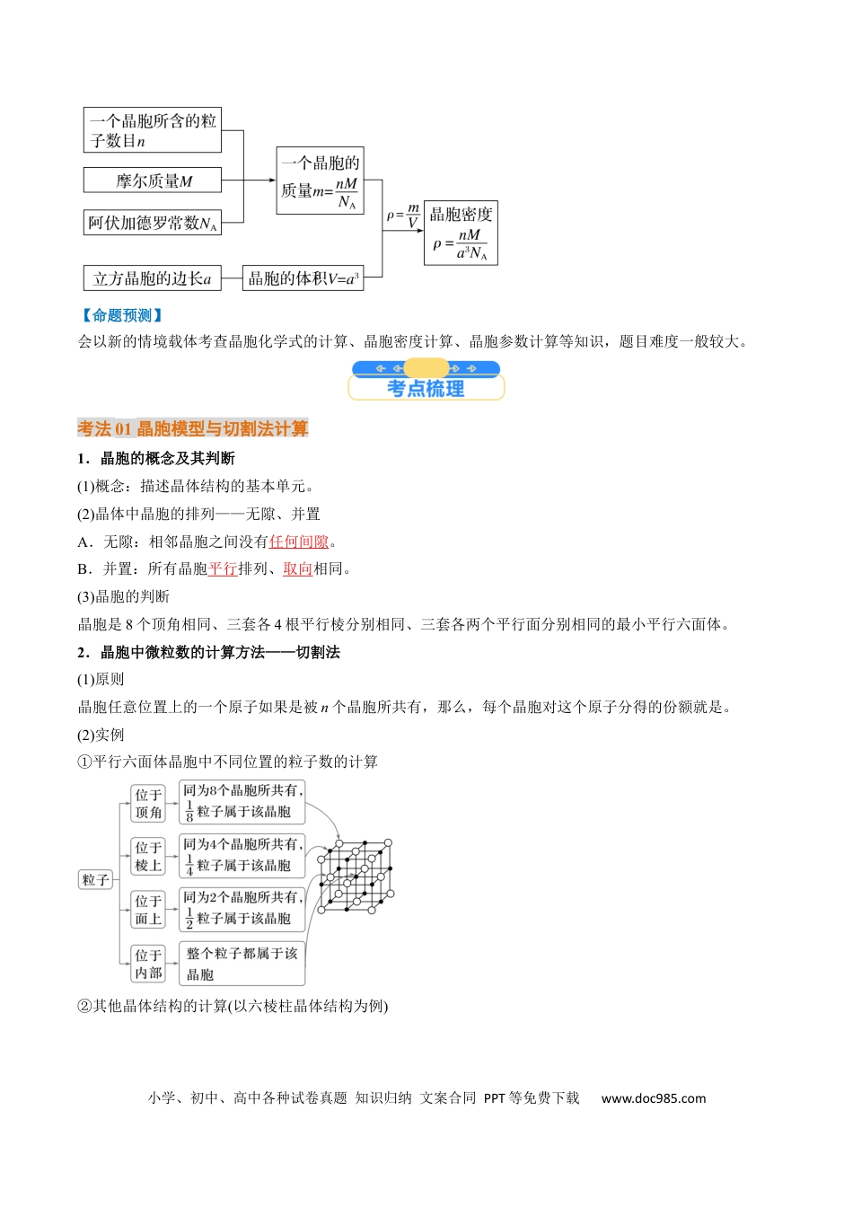 高中化学核心考点精讲精练43  晶胞计算-（解析版）.docx