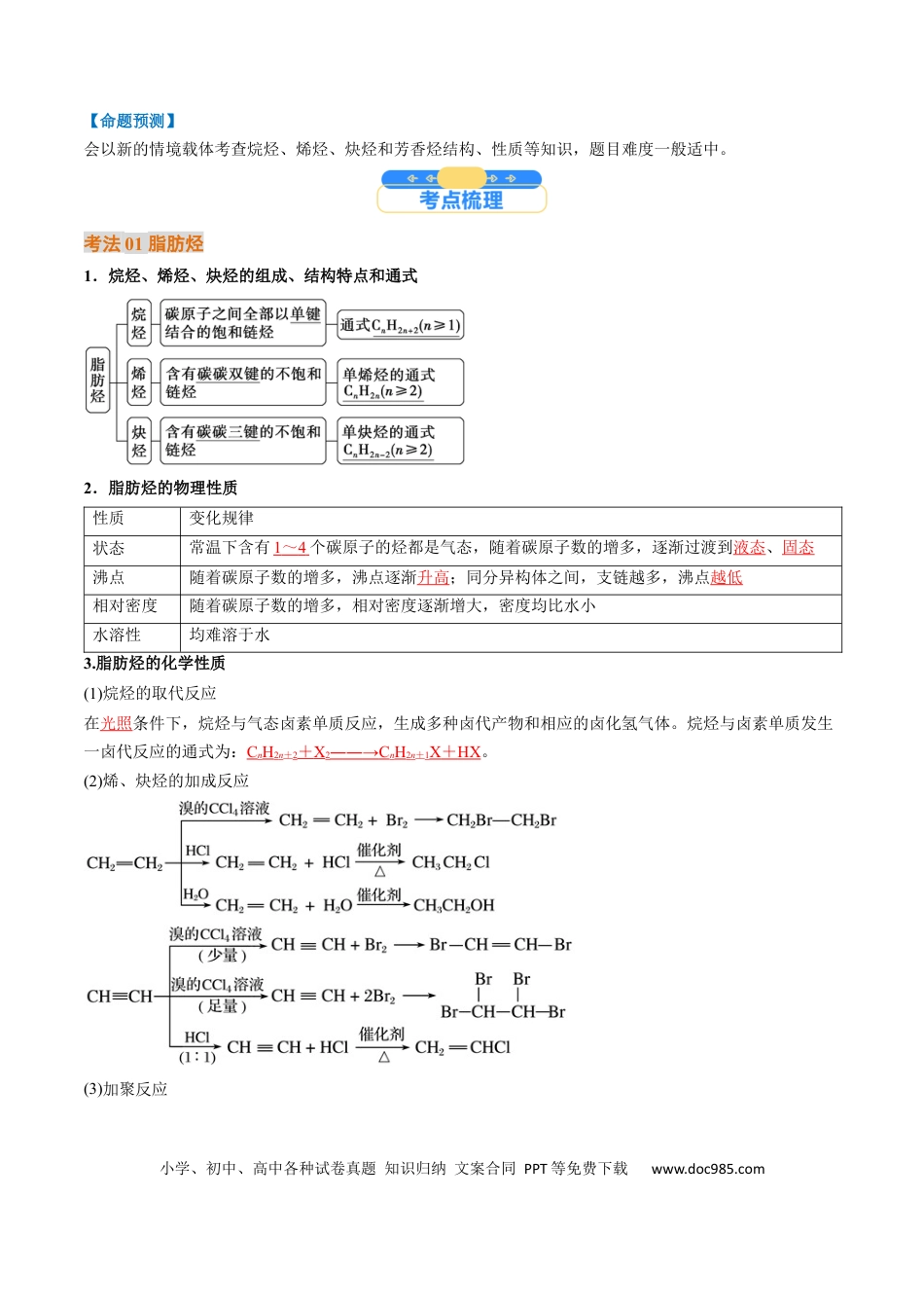 高中化学核心考点精讲精练35 烃-（解析版）.docx